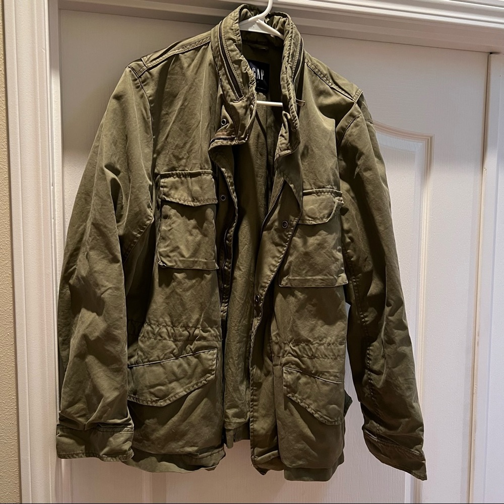GAP MILITARY STYLE JACKET W/ HOOD SZ L (ARMY GREEN)